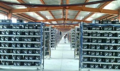 A well-structured mining farm showcasing effective network configuration