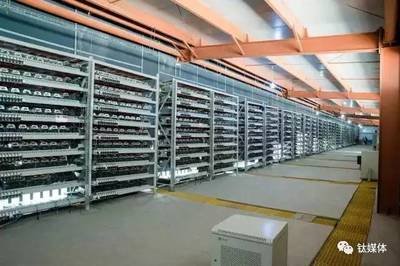An expansive mining farm with rows of mining rigs, illustrating the scale and complexity of modern cryptocurrency mining operations.